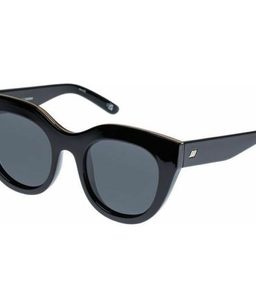 Le Specs Air Heart SunglassesBlack/Smoke Polarised Lenses