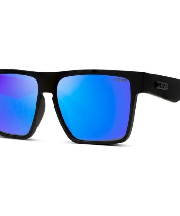 Liive Greed SunglassesMatte Black Floating/Blue Mirror Polarised Lenses
