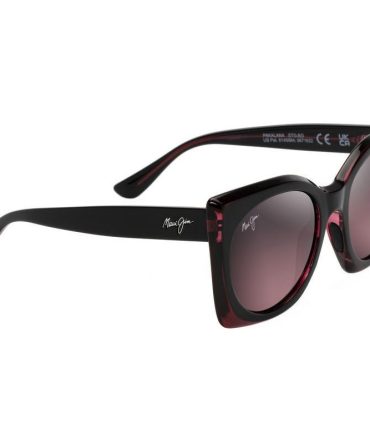 Maui Jim Pakalana SunglassesBlack Cherry and Raspberry/Maui Rose Glass Polarised Lenses