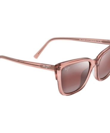 Maui Jim Kou SunglassesTranslucent Pink/Maui Rose Glass Polarised Lenses