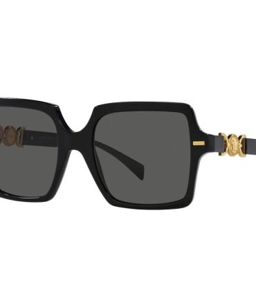 Versace VE4441 SunglassesBlack/Dark Grey Lenses