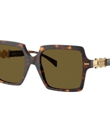 Versace VE4441 SunglassesDark Havana/Dark Brown Lenses
