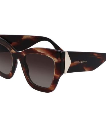 Victoria Beckham VB652S SunglassesDark Brown Horn/Grey Gradient Lenses