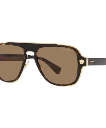 Versace VE2199 SunglassesHavana/Orange Polarised Lenses