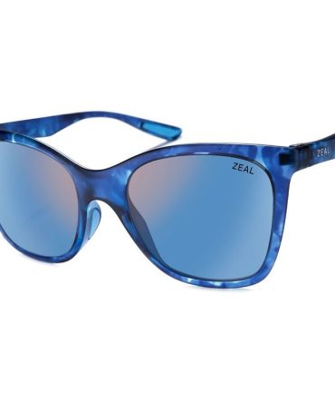 Zeal Optics Willow SunglassesMatte Navy Tortoise/Horizon Blue Mirror Polarised Lenses