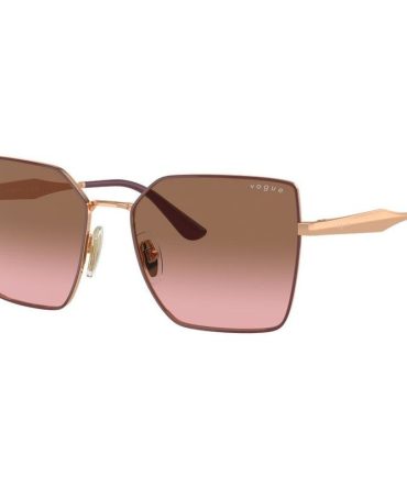 Vogue Eyewear VO4284S SunglassesTop Bordeaux and Rose Gold/Brown Pink Gradient Lenses