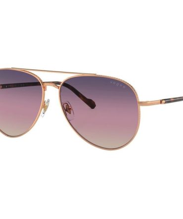 Vogue Eyewear VO4290S SunglassesRose Gold/Brown Violet Blue Trigradient Lenses