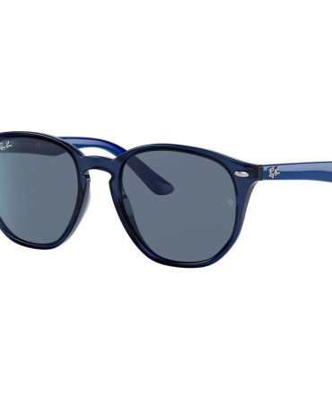 Ray-Ban Junior 9070S SunglassesTransparent Blue/Dark Blue Lenses