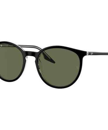 Ray-Ban RB2204 SunglassesBlack on Transparent/Green Polarised Glass Lenses 51 Eye Size