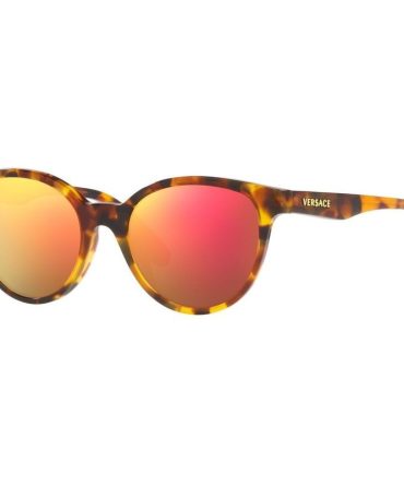 Versace Kids VK4427U SunglassesHavana/Dark Violet and Red Mirror Lenses – Kids