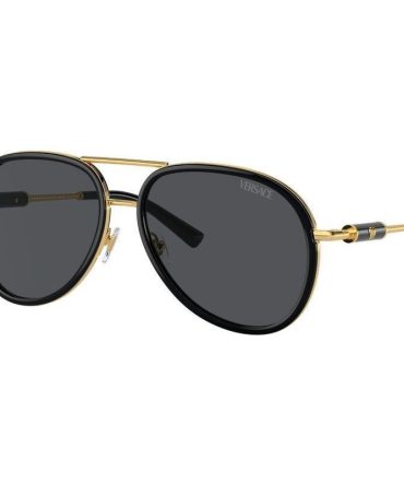 Versace VE2260 SunglassesBlack/Dark Grey Lenses
