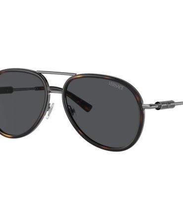 Versace VE2260 SunglassesHavana/Dark Grey Lenses