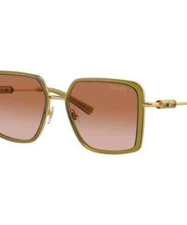 Versace VE2261 SunglassesGreen Transparent/Brown Gradient Lenses