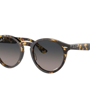 Ray-Ban Larry RB7680S SunglassesYellow Havana/Grey Blue Gradient Polarised Glass Lenses 49 Eye Size
