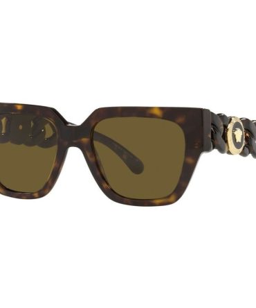 Versace VE4409 SunglassesHavana/Dark Brown Lenses