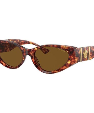 Versace VE4454 SunglassesHavana/Dark Brown Polarised Lenses