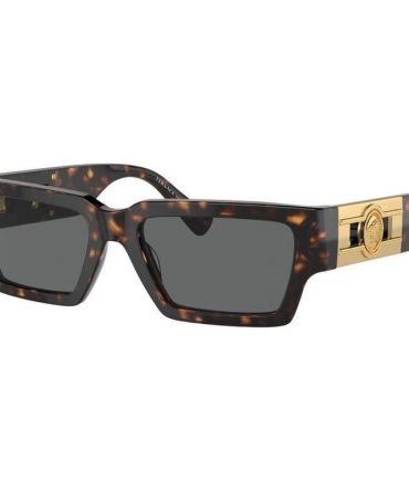 Versace VE4459 SunglassesDark Havana/Dark Grey Lenses