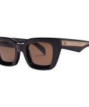 7783GLT Women’s Plastic Large Striped Glitter Cat Eye Frame