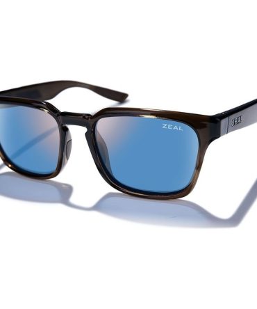 Zeal Optics Whittier SunglassesTransparent Light Brown/Horizon Blue Mirror Polarised Lenses