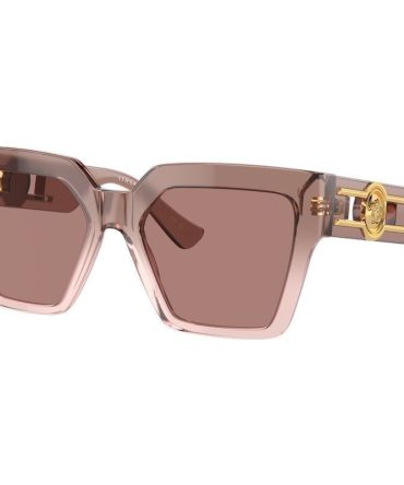 Versace VE4458F SunglassesTransparent Brown/Light Brown Lenses