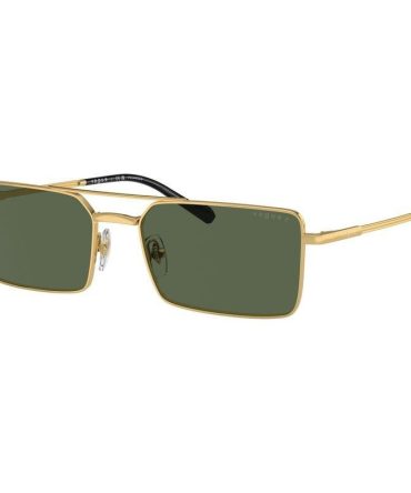 Vogue Eyewear VO4309S SunglassesGold/Dark Green Polarised Lenses 55 Eye Size