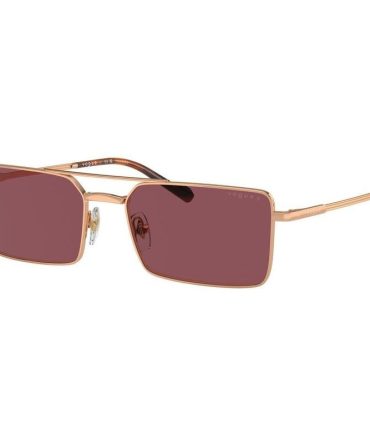 Vogue Eyewear VO4309S SunglassesRose Gold/Purple Polarised Lenses 55 Eye Size