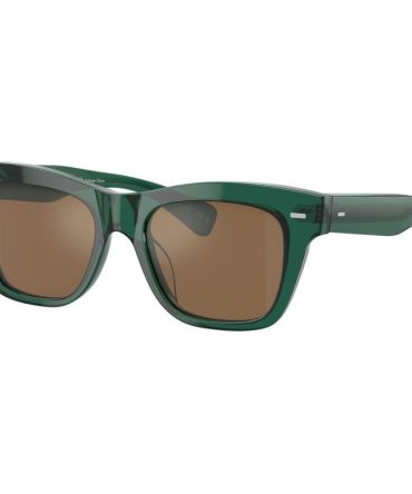 Oliver Peoples Ms Oliver OV5542SU SunglassesTranslucent Dark Teal/Cognac Mirror Glass Lenses
