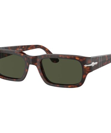 Persol Adrien PO3347S SunglassesHavana/Green Glass Lenses 55 Eye Size