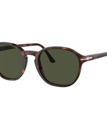 Persol PO3343S SunglassesHavana/Green Glass Lenses 53 Eye Size