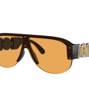 Versace VE4391 SunglassesBlack/Orange Lenses