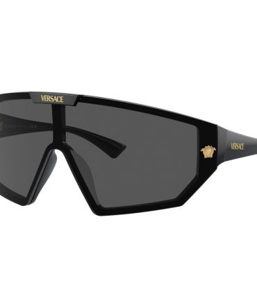 Versace VE4461 SunglassesBlack/Dark Grey and Gold Mirror Lenses