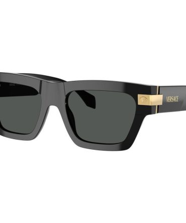 Versace VE4464 SunglassesBlack/Dark Grey Lenses 52 Eye Size