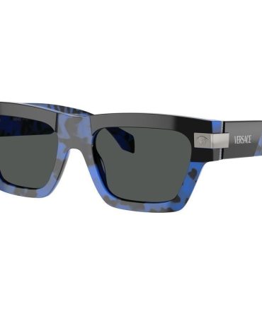 Versace VE4464 SunglassesBlue Havana/Dark Grey Lenses 55 Eye Size