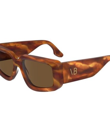 Victoria Beckham VB670S SunglassesStriped Blonde Havana/Brown Lenses