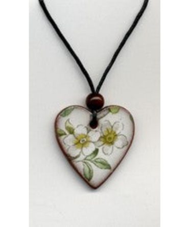 Stockwell Ceramics Pendant {Heart Magnolia}
