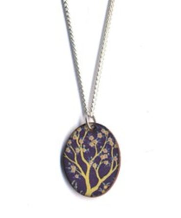 Stockwell Ceramics Pendant {Tree with Blue Background}
