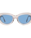 WD004/CLR Unisex Plastic Medium Square Frame w/ Bamboo Temples and Clear Lens