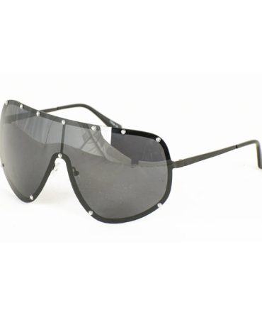 3859POL Women’s Oversized Metal Studded Rimless Shield