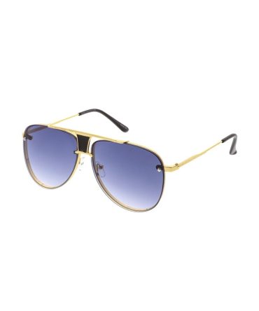 4281 Unisex Large Metal Rimless Aviator