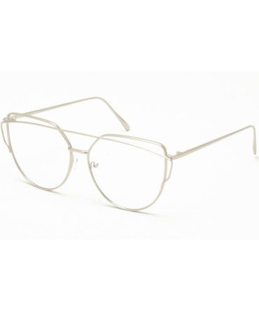 4309CLR Women’s Metal Wire Brow Frame w/ Color Mirror Lens