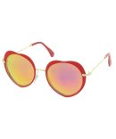 4350REV Unisex Plastic Square Shield w/ Spectrum Color Mirror Lens