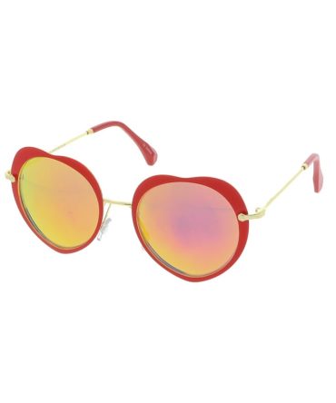 4316REV Women’s Metal Heart Frame w/ Spectrum Color Mirror Lens