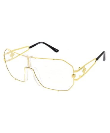 4322CLR Unisex Retro Metal Shield Blue Light Filtering Clear Lens Computer Glasses