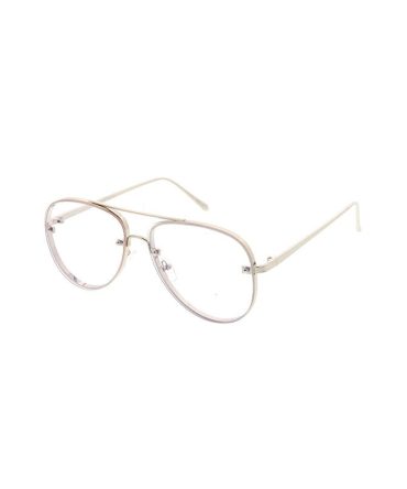4426CLR Unisex Metal Aviator Clear Lens