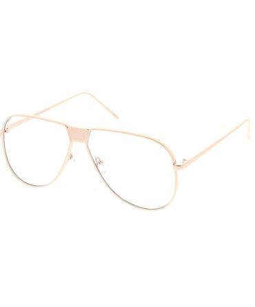 4482CLR Unisex Metal Modified Aviator w/ Clear Lens