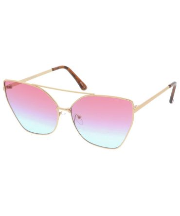4569COL Women’s Metal Large Wire Cat Eye Frame w/ Two Tone Lens
