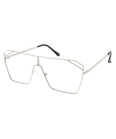 4578CLR Unisex Metal Metal Rectangular Shield w/ Clear Lens