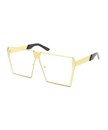 4591CLR Unisex Metal Oversize Square Clear Lens