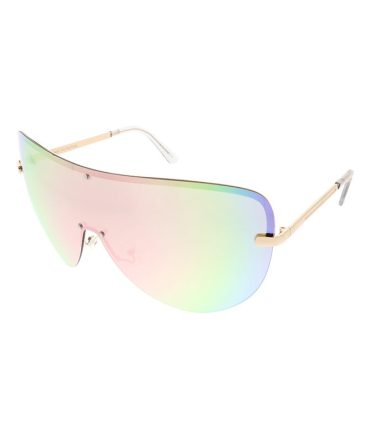 4603RV Women’s Metal Oversize Shield w/ Color Mirror Lens