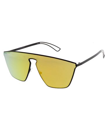 4632RV Unisex Futuristic Metal Shield w/ Color Mirror Lens